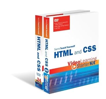 sams teach yourself html and css in 24 hours video learning starter kit 1st edition dick oliver ,michael