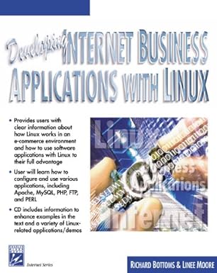 developing internet business applications with linux 1st edition richard bottoms 1584500891, 978-1584500896