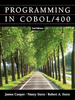 programming in cobol / 400 1st edition james cooper 0471418463, 978-0471418467