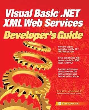 visual basic net xml web services developers guide 1st edition roger jennings 0072223693, 978-0072223699
