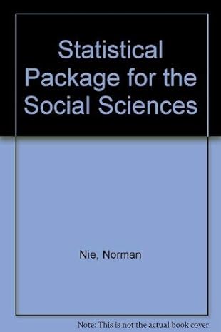 statistical package for the social sciences 1st edition norman nie 0070465304, 978-0070465305
