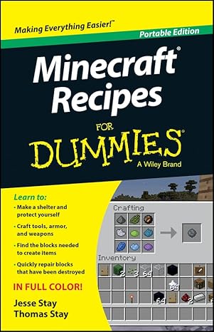 minecraft recipes for dummies 1st edition jesse stay ,thomas stay 1118968271, 978-1118968277