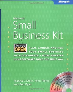 microsofta small business kit 1st edition joanna l krotz ,john pierce ,ben ryan 0735620547, 978-0735620544