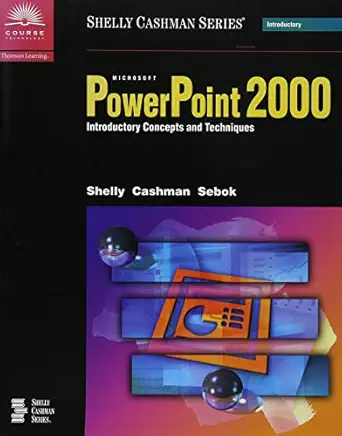 microsoft powerpoint 2000 introductory concepts and techniques 1st edition gary b shelly ,thomas j cashman