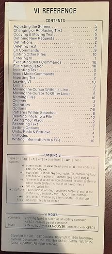 vi reference 1st edition cscapes 0916151417, 978-0916151416