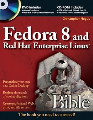fedora 8 and red hat enterprise linux bible 1st edition christopher negus 0470230207, 978-0470230206