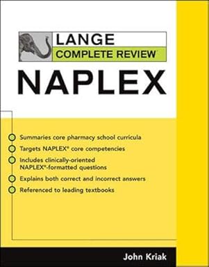 lange complete review for the naplex 1st edition john kriak 0071425446, 978-0071425445