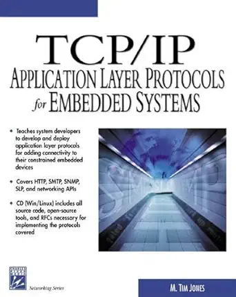 tcp/ip application layer protocols for embedded systems 1st edition m tim jones 1584502479, 978-1584502470