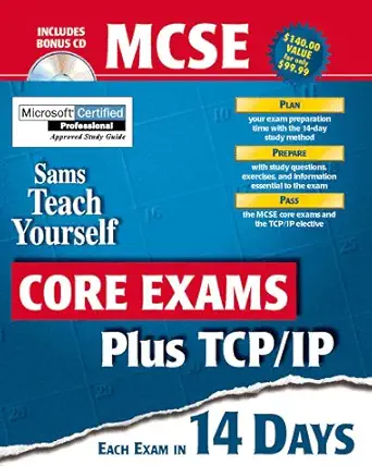 sams teach yourself core exams plus tcp/ip each exam in 14 days 1st edition sams publishing 0672313170,