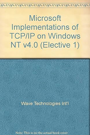 microsoft implementations of tcp/ip on windows nt v4 0 1st edition wave technologies int\\\\\\\'l 1884486185,