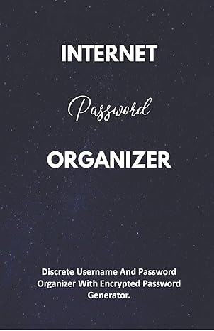internet password organizer discrete username and password organizer with encrypted password generator 1st