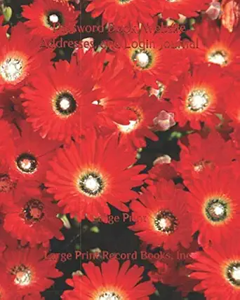 password book website addresses and login journal large print 1st edition large print record books, inc