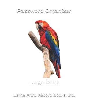 password organizer large print 1st edition large print record books, inc 1656116731, 978-1656116734