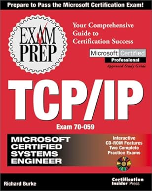 mcse tcp/ip exam prep 1st edition richard burke 1576102394, 978-1576102398