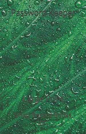 password keeper large print 1st edition small record books, inc 1657143058, 978-1657143050