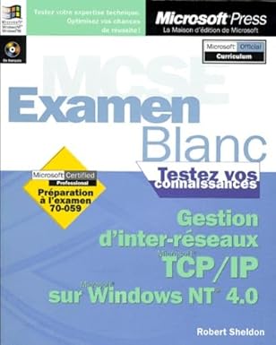 gestion dinter reseaux tcp/ip sur windows nt 4 0 darom 1st edition sheldon 2840824361, 978-2840824367