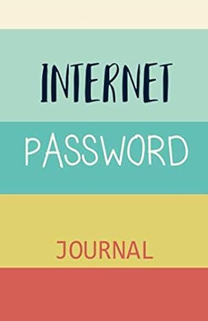 internet password journal journal 5 5 x8 5 size to keep email address log in / usernames passwords and