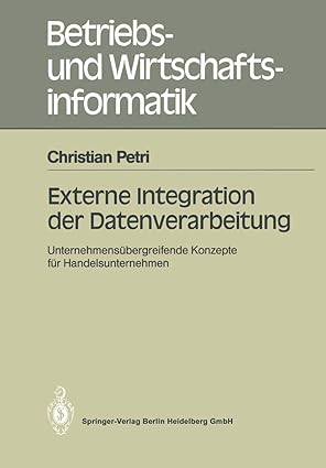 externe integration der datenverarbeitung unternehmensa 1/4bergreifende konzepte fa 1/4r handelsunternehmen