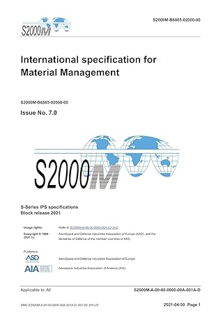 s2000m international specification for material management issue 7 0 s series 2021 block release 1st edition