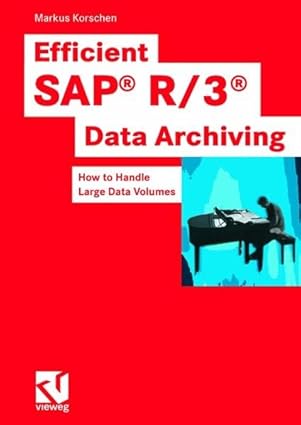 efficient sap r/3 data archiving how to handle large data volumes 1st edition m korschen markus korschen