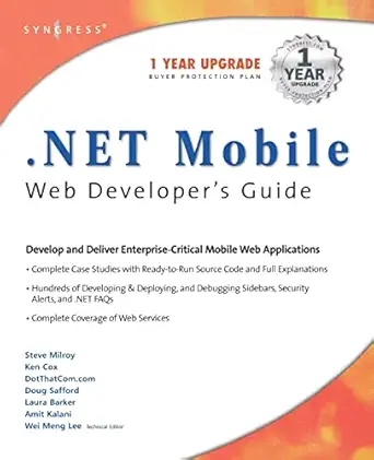 net mobile web developers guide 1st edition steve milroy ,ken cox ,dotthatcom com ,doug safford ,laura barker