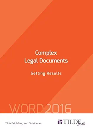 complex legal documents getting results 1st edition tilde publishing and distribution 0734608837,