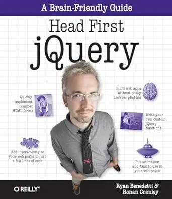head first jquery a brain friendly guide 1st edition ryan benedetti ,ronan cranley 1449393217, 978-1449393212