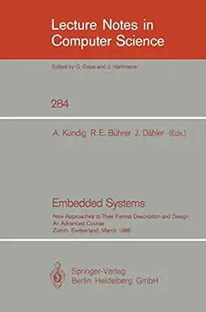 embedded systems new approaches to their formal description and design an advanced course zurich switzerland