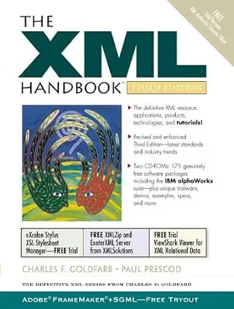 the xml handbook 1st edition charles f goldfarb ,paul prescod 013055068x, 978-0130550682