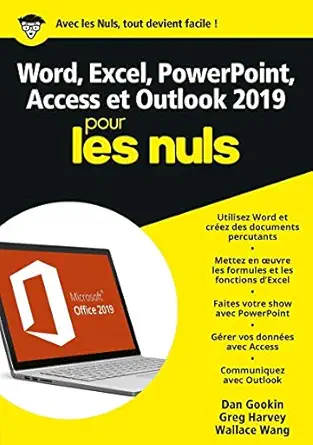 word excel powerpoint access et outlook 2019 pour les nuls 1st edition ken cook ,greg harvey ,laurie ulrich