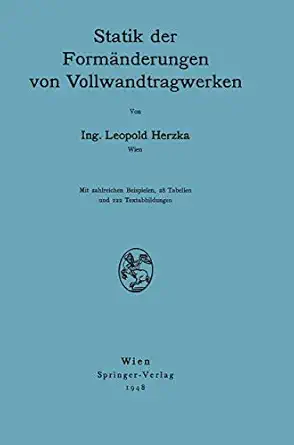statik der forma nderungen von vollwandtragwerken 1st edition leopold herzka 3211800514, 978-3211800515