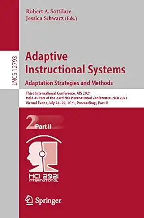 adaptive instructional systems adaptation strategies and methods 1st edition robert a sottilare ,jessica