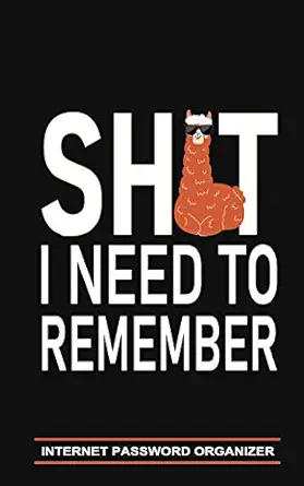 shit i need to remember alphabetical organized for all your internet password logbook and shit 1st edition