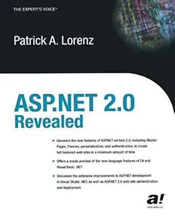 asp net 2 0 revealed 1st edition patrick lorenz 1590593375, 978-1590593370