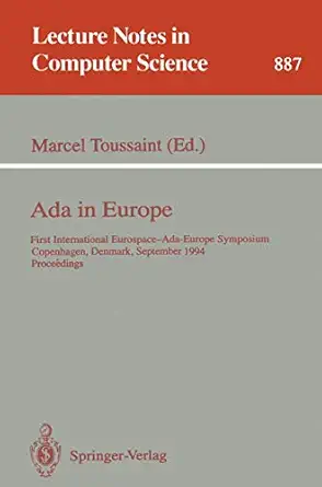ada in europe first international eurospace ada europe symposium copenhagen denmark september 26 30 1994