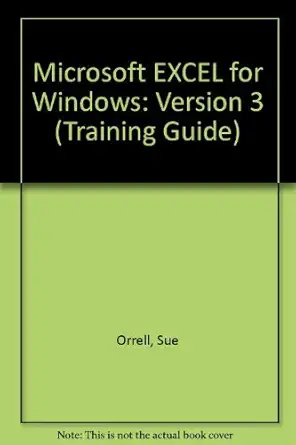 training guide microsoft excel for windows version 3 1st edition henry stewart 0273038311, 978-0273038313