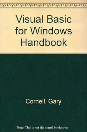 visual basic for windows inside and out 1st edition gary cornell 0078817641, 978-0078817649