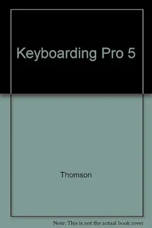 keyboarding pro 5 version 5 0 2 1st edition south western educational publishing 0538730668, 978-0538730662