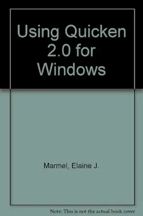 using quicken 2 for windows 1st edition elaine j marmel 1565290704, 978-1565290709