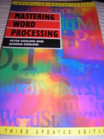 mastering word processing 1st edition gosling ,joanna gosling 0333582608, 978-0333582602