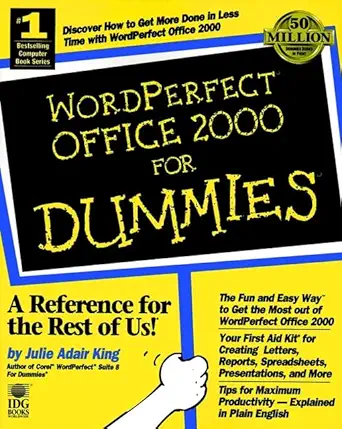 wordperfect office 2000 for dummies 1st edition julie adair king 0764504290, 978-0764504297