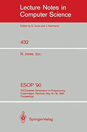 esop 90 3rd european symposium on programming copenhagen denmark may 15 18 1990 proceedings 1st edition neil