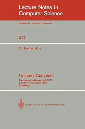 compiler compilers third international workshop cc 90 schwerin frg october 22 24 1990 proceedings 1st edition