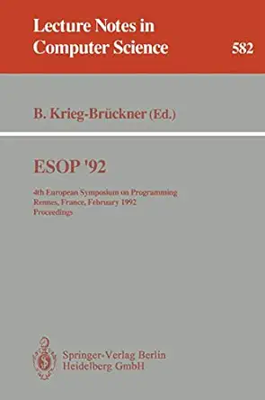 esop 92 4th european symposium on programming rennes france february 26 28 1992 proceedings 1st edition bernd