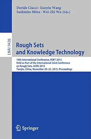 rough sets and knowledge technology 10th international conference rskt 2015 held as part of the international