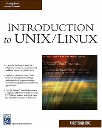 introduction to unix/linux 1st edition christopher diaz 1584504498, 978-1584504498