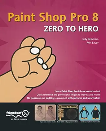 paint shop pro 8 zero to hero 1st edition sally beacham ,ron lacey 1590592387, 978-1590592380
