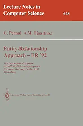 entity relationship approach er 92 11th international conference on the entity relationship approach