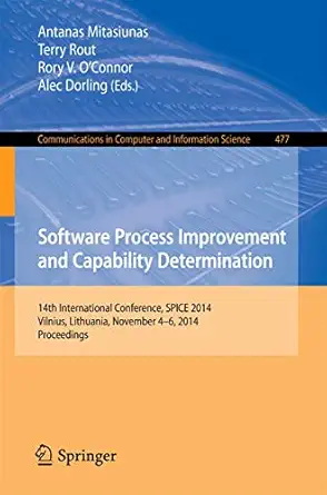 software process improvement and capability determination 14th international conference spice 2014 vilnius