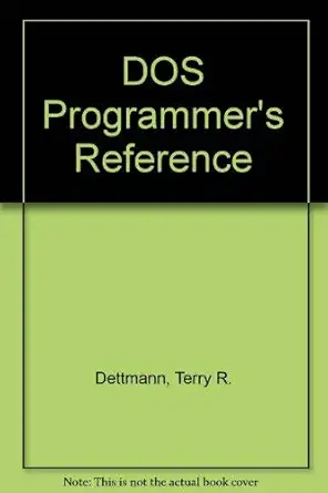 dos programmers reference 1st edition terry r dettmann 0880227907, 978-0880227902